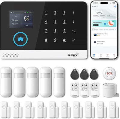 Wireless Home Security System with App Alerts, No Subscription Needed