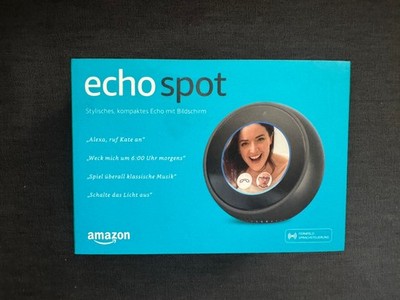 Amazon Echo Spot Smart Alarm Uhr Alexa mit Display - Gen 1 - Top - in OVP