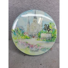 Creole Royale Sliced Fruit Cake Tin New Orleans Jackson Square Collectible