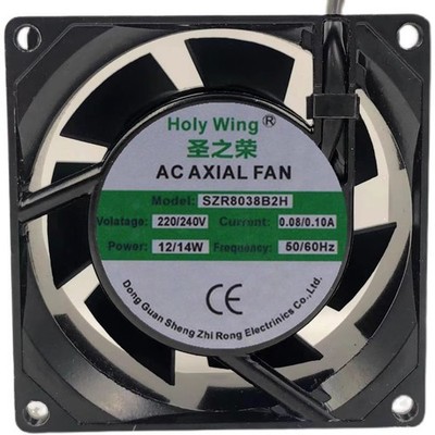 1 PCS  Holy Wing Fan SZR8038B2H  AC220V 8038 8CM 2 wire   cooling Axial fan *hu