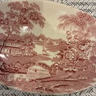 1940’s Royal Staffordshire Tonquin Red Individual Gravy Boat Underplate England — photo 9