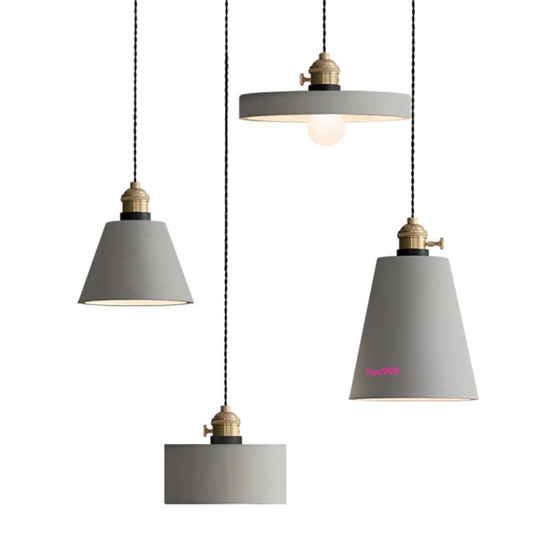 Concrete Cement Single-Light Pendant Lamp Chandeliers Hanging Lamps Light Penda