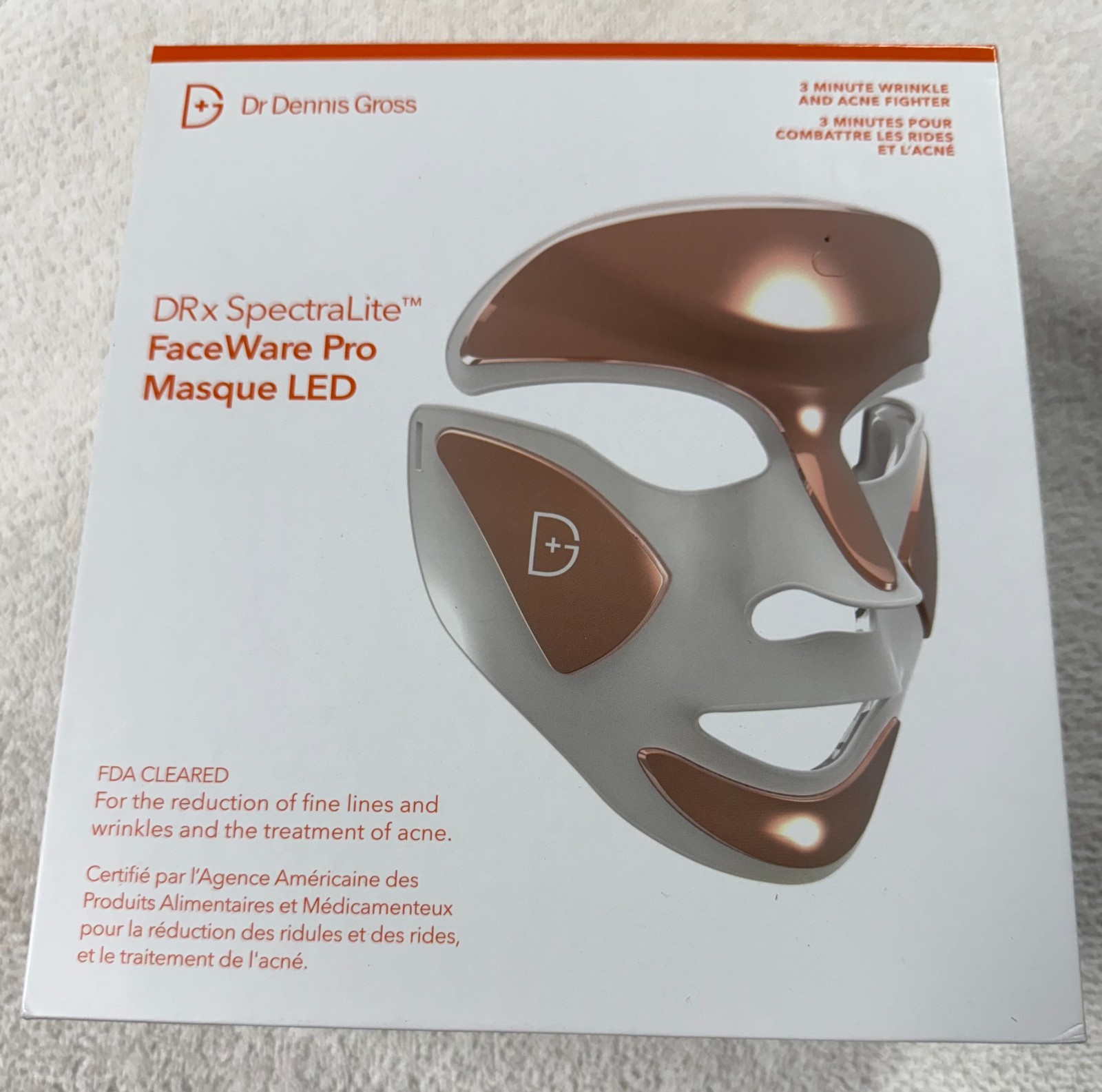 Dr. Dennis Gross DRx SpectraLite Dpl FaceWare Pro Mask Brand New Condition