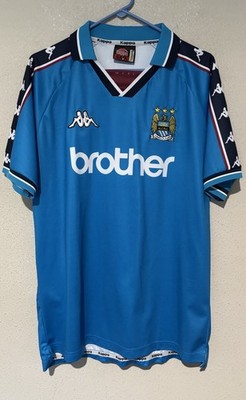 1997-99 Kappa Manchester City Home Kit Jersey Sz Large Paul Dickov MM10