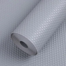 Cabinet Shelf Liner 17.7-inch Wide: Waterproof Kitchen 17.7"W x 300"L, Gray 