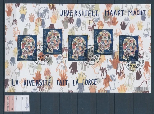 XE63135 Belgium 2019 FDC cancel diversity XXL sheet used