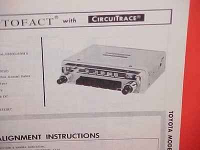 1967 TOYOTA CORONA CROWN STOUT TRUCK LAND CRUISER AM RADIO SERVICE SHOP MANUAL