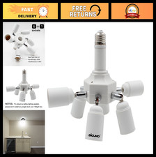 7 Way Light Socket Splitter Adapter, E26 7-in-1 Converter, Adjustable Bulb Holde