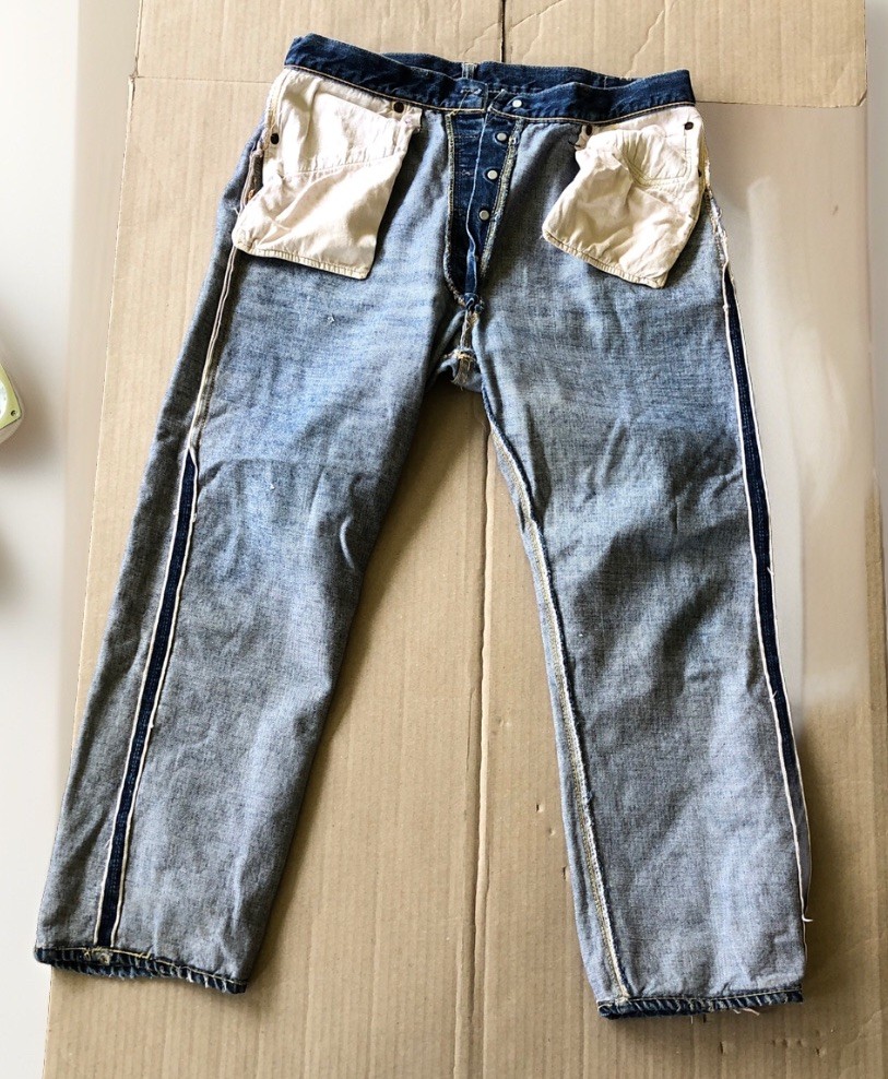 1950s Levi’s 501 selvedge Big E denim jeans Rare VTG