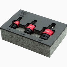 Welzh Werkzeug Universal Joint Impact Sockets 3-Piece Set 1/4 3/8 1/2 (S2 STEEL)