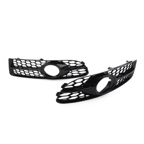 For Audi A4 B7 S4 Pair Front Bumper Honeycomb Mesh Fog Light Grille Cover - Picture 5 of 8