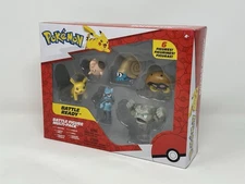 NEW Pokemon Battle Figure 6-Pack Pikachu Cleffa Omanyte Kabuto Riolu Geodude