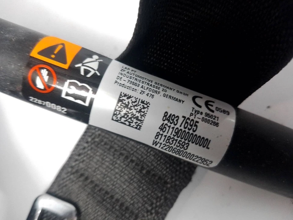 Black Driver Left Front Seat Belt Retractor from 2022 GMC Yukon XL 1500 11735935 - Image 3 of 4