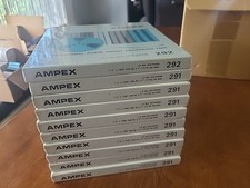 Lot Of 10 Ampex 7" Reel To Reel Tapes 9 Are 291 1/4 1200 7. 1 Is 292 1/4 1800 7