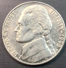 1998 P Jefferson Nickel Circulated