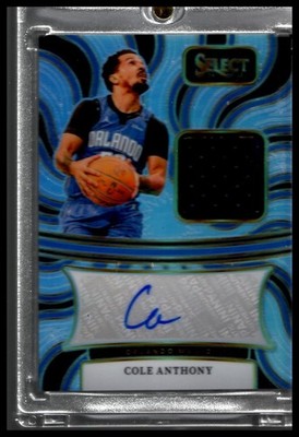 2024-25 Panini Select Cole Anthony Game Used Patch Auto Orlando Magic #/199