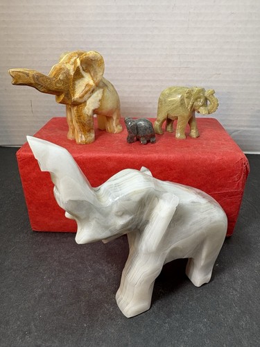 Vintage Carved Marble Stone Alabaster Owl Elephant Donkey Turtle 10 Odd Lot - Picture 13 of 23