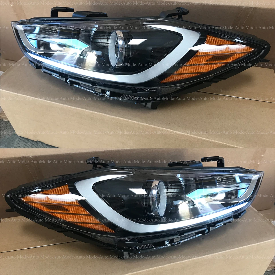 Headlight Replacement for 2017 2018 Hyundai Elantra Halogen w/ Bulb Left Right - Image 2 of 4
