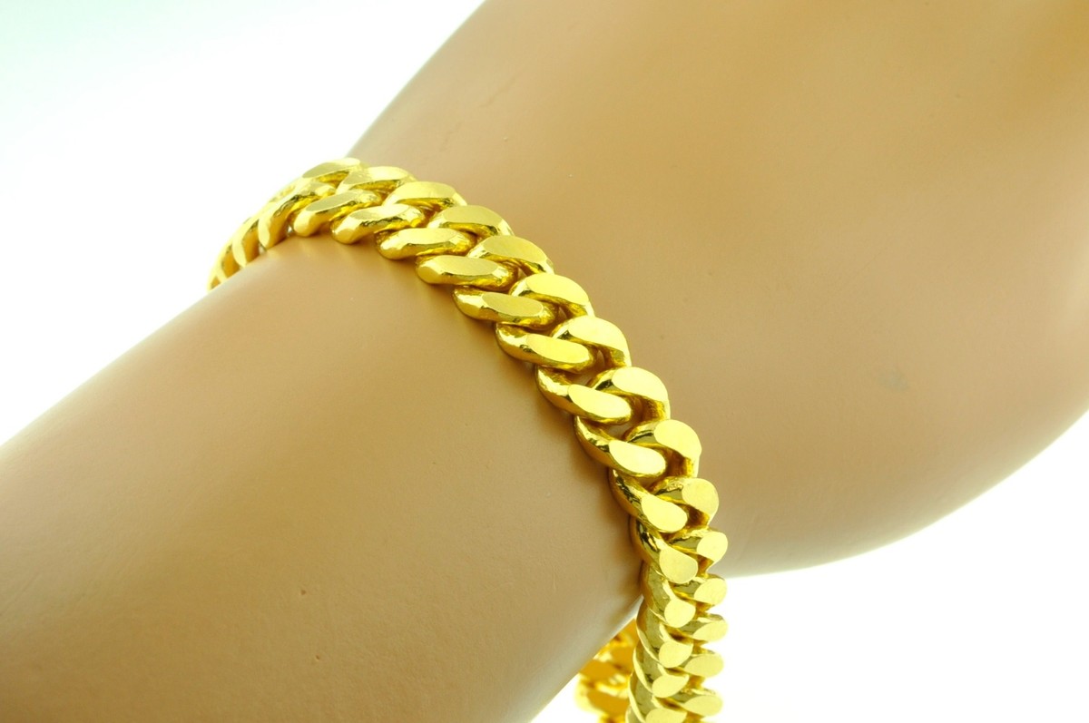 100 Gram Handmade in USA inches 24K Solid Yellow Gold Curb Link