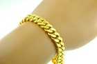 100 Gram Handmade in USA 8 inches 24K  Solid Yellow Gold Curb Link Bracelet — photo 2