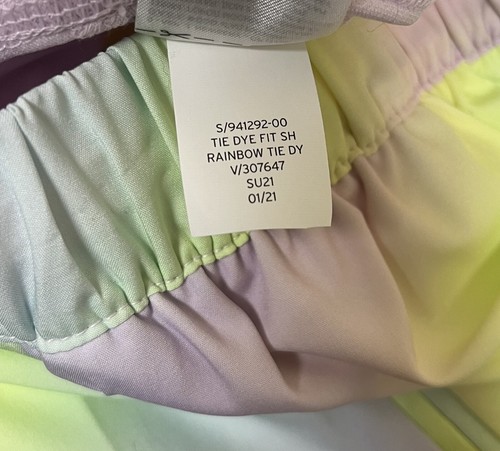 Gap Fit Gap Kids Rainbow Tie Dye Shorts With Liner & Pockets Sz 2XL (14-16) New - Picture 11 of 11