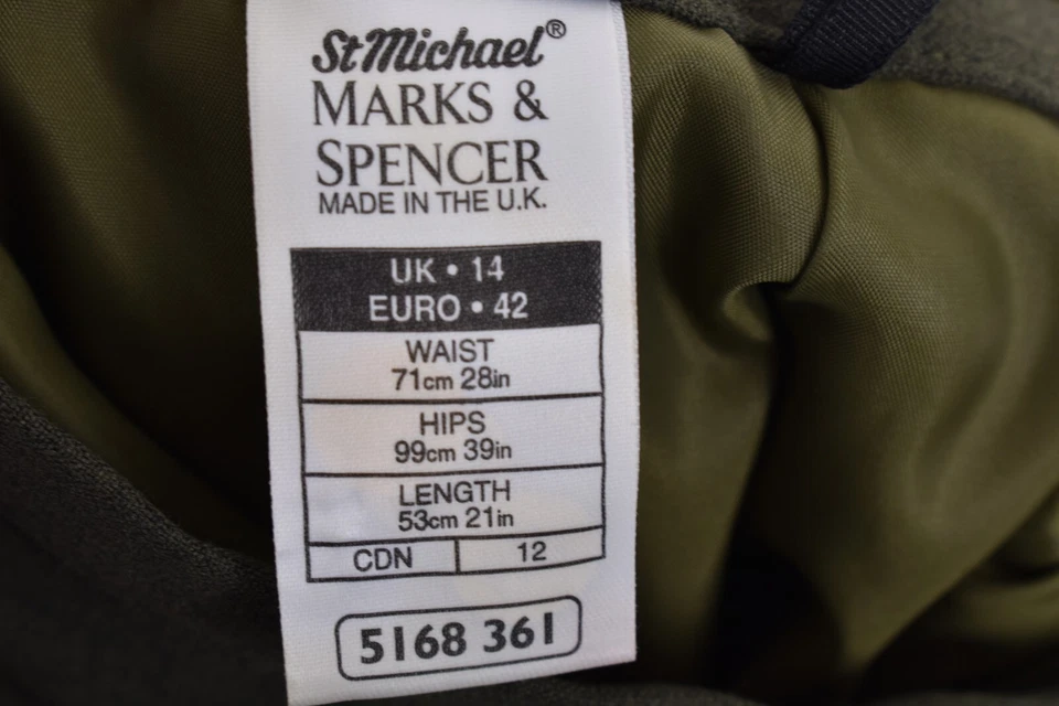 MARKS AND SPENCER Green Skirt size Uk 14 Womens Outdoors Outerwear Womenswear - Image 4 of 4