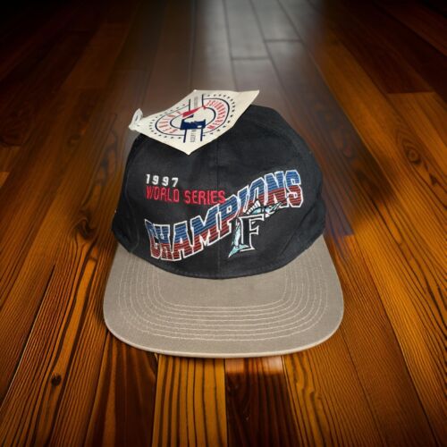 Vintage Florida Marlins 1997 World Series Champions Druckknopflasche Mütze Kappe neu mit Etikett - Bild 1 von 2