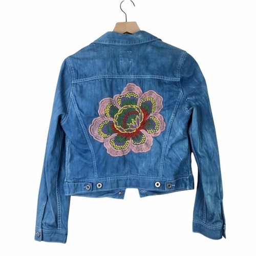 lucky brand embroidered denim jacket