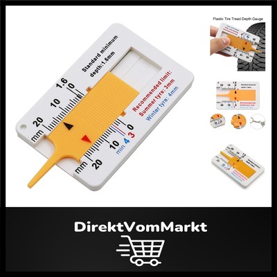 Tread Depth Gauge 0-20 mm Plastic Depth Gauge Tyre Measuring Range Tread Gaug...