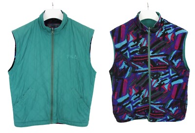 FILA Magic Line Thermore Weste Herren US 36 Wendefleece Stepp Dünn