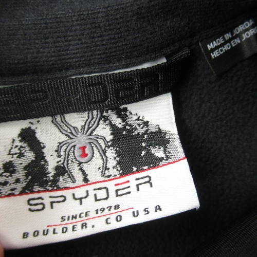 Spyder Sweater Mens XL 1/4 Zip Long Sleeve Outdoor Lightweight Black - Picture 3 of 11
