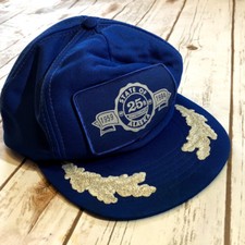 Vtg State of Alaska Snapback Hat 25th Anniversary Cap 1959 - 1984 Blue  Silver