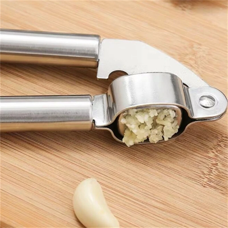 Prensa de ajo trituradora exprimidor trituradora picadora acero inoxidable herramienta de cocina manual Foto 3 de 4