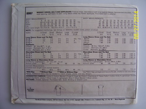 McCall's Patterns UNCUT Damen Röcke Top Kleid Jumpsuit - Bild 41 von 53