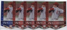 Lot of (5) Nick Travieso 2012 Panini Elite Extra Edition Die-Cut RC Color - Reds