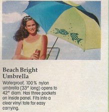 VHTF VTG 1991 Avon Beach Bright Umbrella Attachable NEW IN PACKAGE-FREE SHIPPING