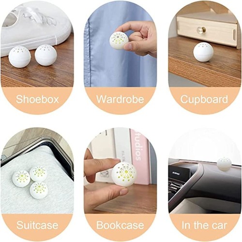 Natural Fragrant Deodorizer Freshener Balls Deodorizing Pill Shoe Closet - Picture 5 of 10