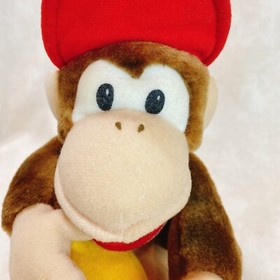 Rare 1999 Diddy Kong Donkey Kong Vintage Plush Doll Banpresto Nintendo NES