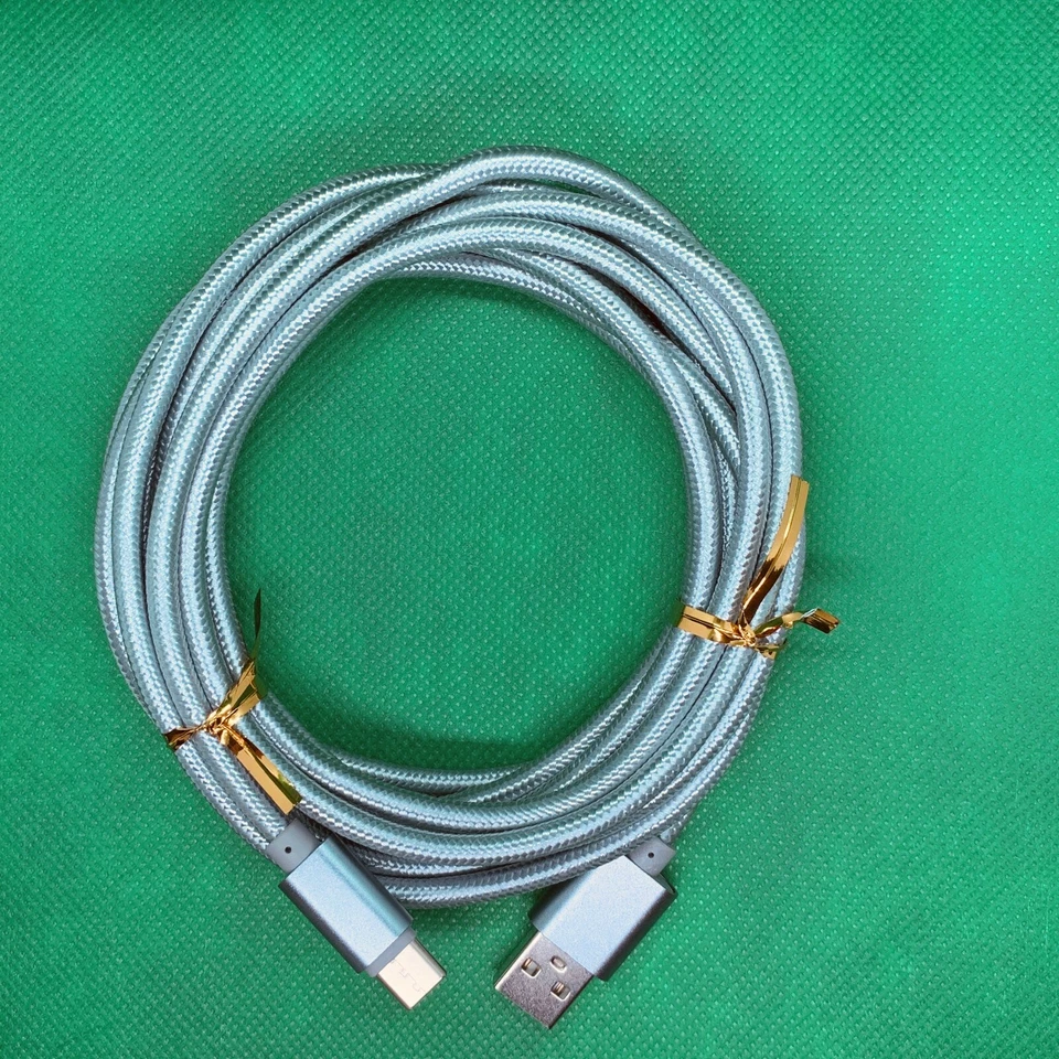 Lote de 10 cables de carga de sincronización de datos USB-C tipo C 3.1 de aluminio trenzado de 10 pies de nailon Foto 4 de 4