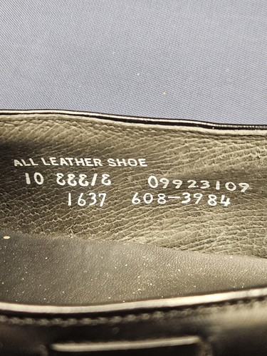 Men's Stafford Comfort Plus Black Leather Wingtip Tassel 10 EEE/E Shoes - Picture 12 of 12