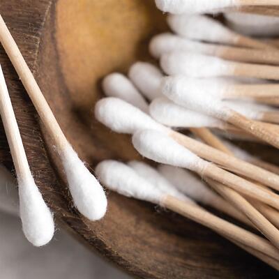 400 Bambus Wattestäbchen 100% Biologisch abbaubar Ohrenstäbchen Q Tips Vegan Bio