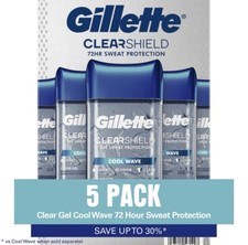 Gillette Cool Wave Clear Gel Mens Antiperspir...