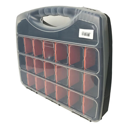 Große 380 mm Multi Fach Abschnitt Aufbewahrungsbox Organizer - verstellbar - Neu	