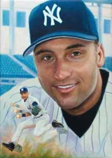 2021 Topps Derek Jeter #10 Game within the Game Paul Jennis Art Card Yankees PS