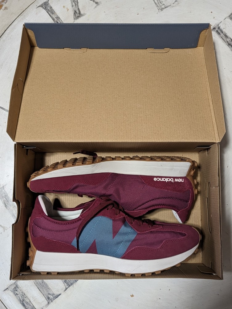 Size 12 - New Balance 327 Garnet Excellent Condition Worn Once with  Box