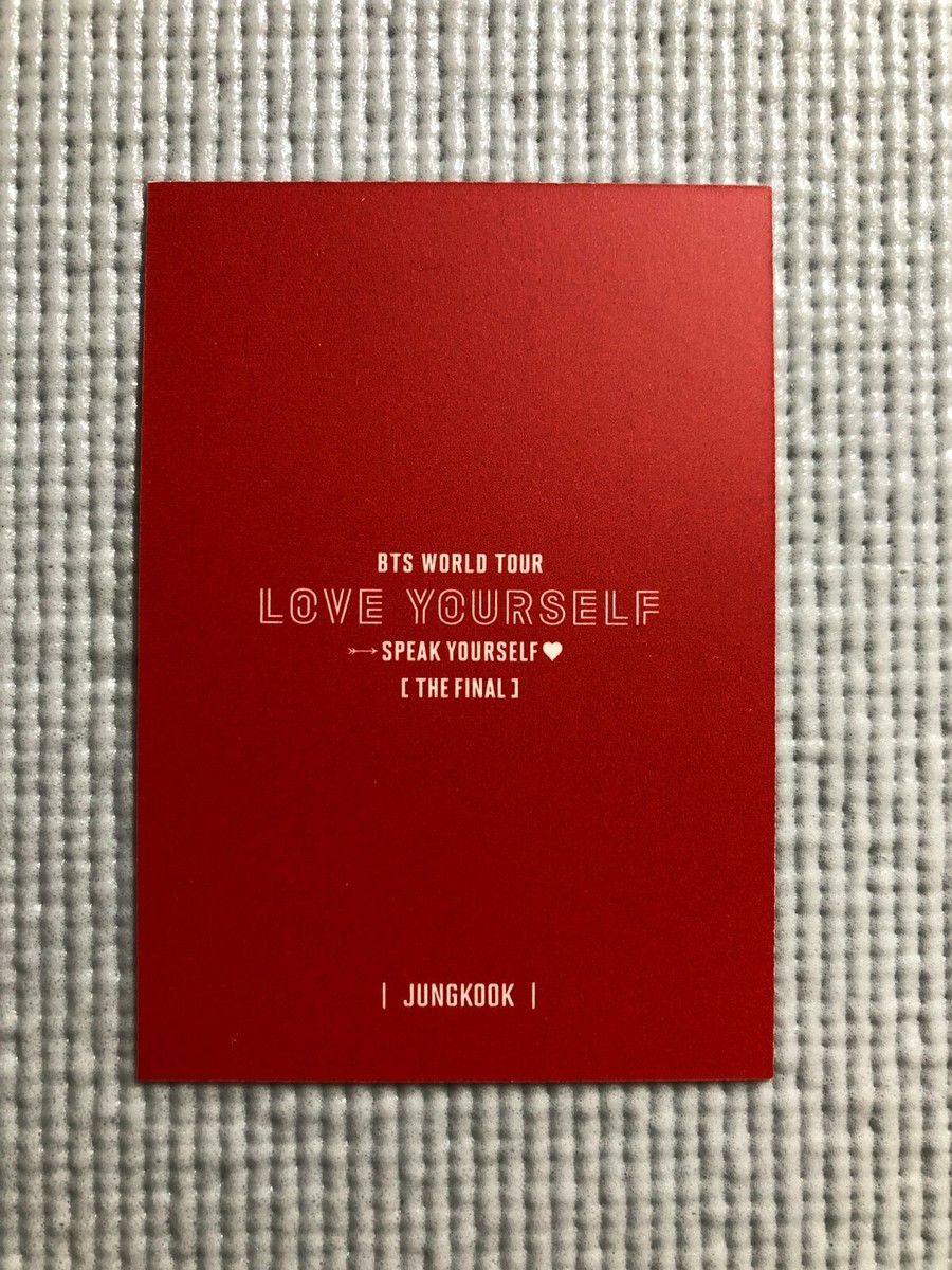 タレントカード BTS SPEAK YOURSELF MEMORIAL LABEL TAG BTS Speak Yourself World Tour Memorial Label Tag Photo Card