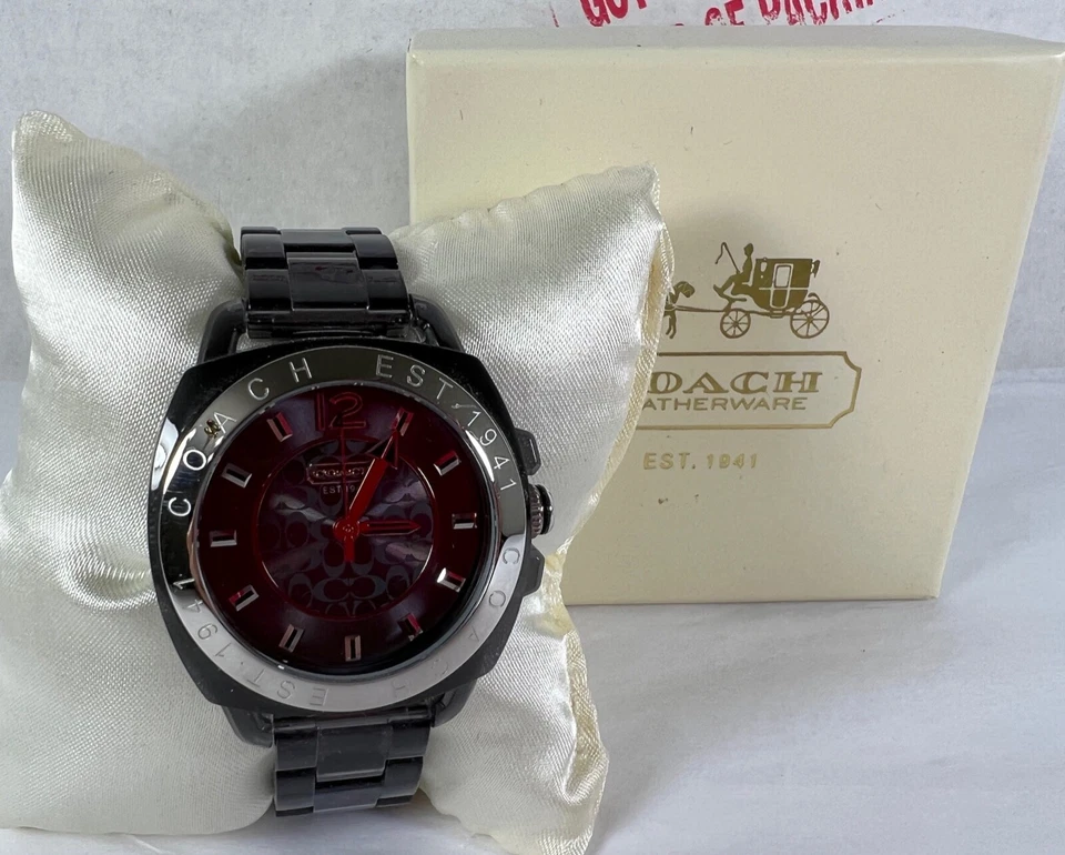 Reloj pulsera Coach Boyfriend plástico gris ahumado 14501389 Foto 3 de 4