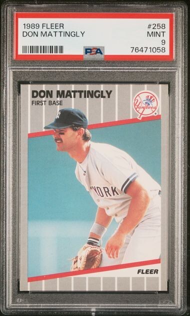 1989 Fleer #258 Don Mattingly PSA 9 MINT