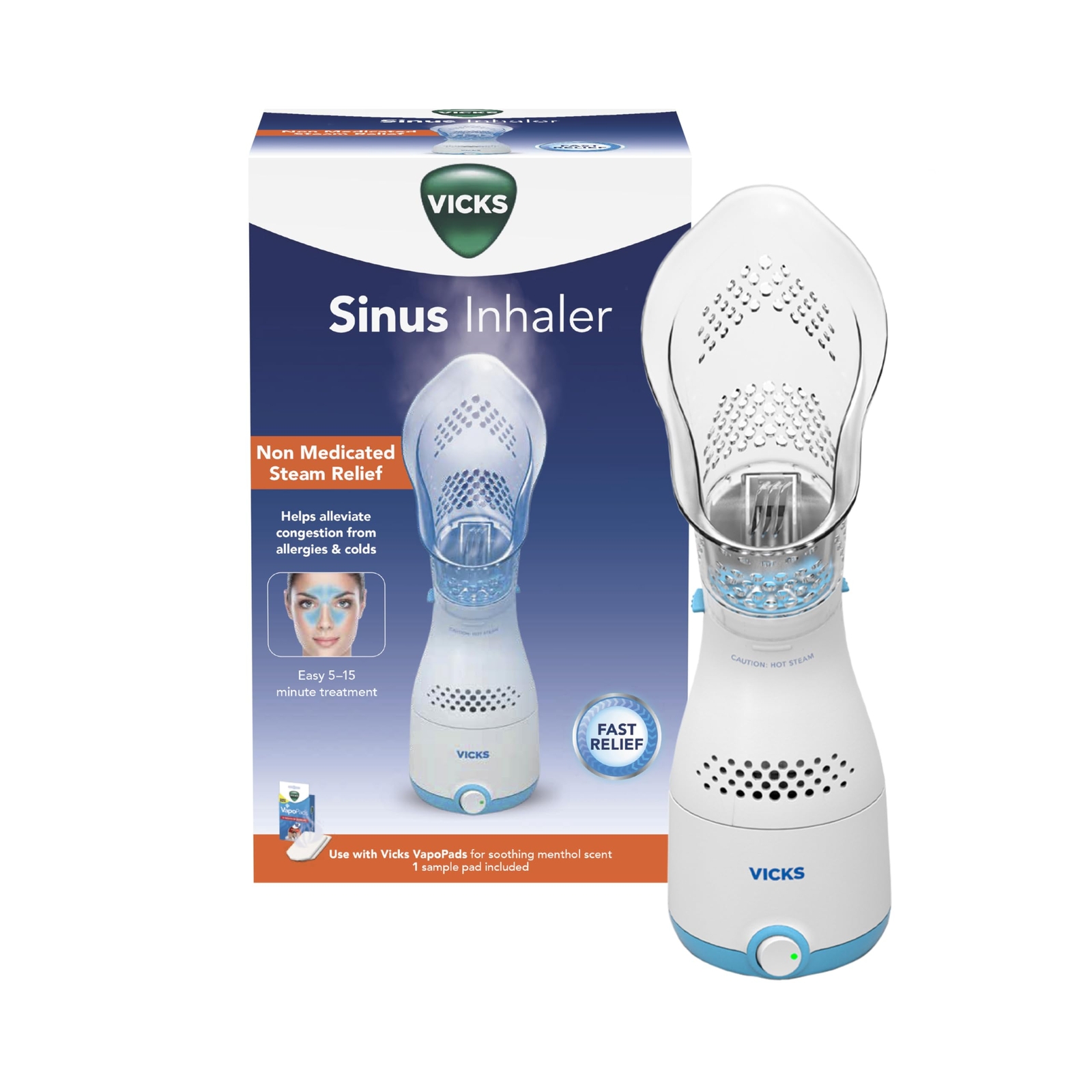 Vicks Personal Sinus Steam Inhaler with Adjustable Steam Control for Relief