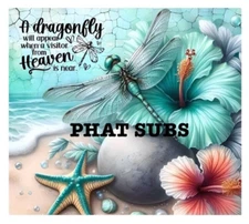 20oz Sublimation Tumbler Wrap Dragonfly Will Appear Ready To Press Heat Transfer